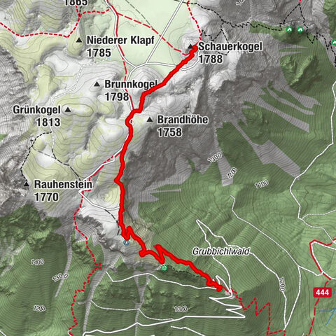 Schneealpe Abstieg mit Nina, Theresa, Alexandra, Leo