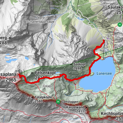 Talstation Lünersee - Gipfel Schesaplana, Brand, Vorarlberg