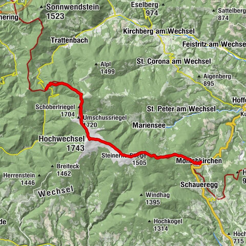 Feistritzsattel - Hochwechsel - Mönichkirchen