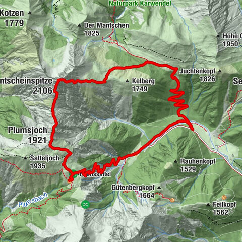 Montscheinspitze / Plumsjoch