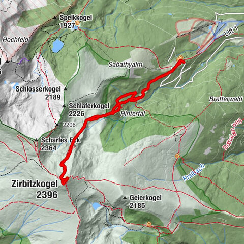 Zirbitzkogel, Obdach Sabathyhütte