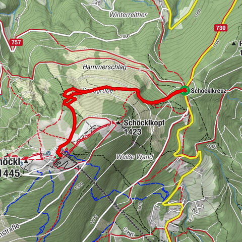 Schöckl ab Schöcklkreuz mit Johanna, Mathias und Ulrike