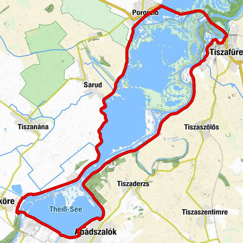 Abádszalók Kavics/Burkolatlan kerékpározás