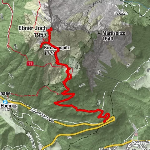 Kanzelkehre  - Astenau - Ebner Joch