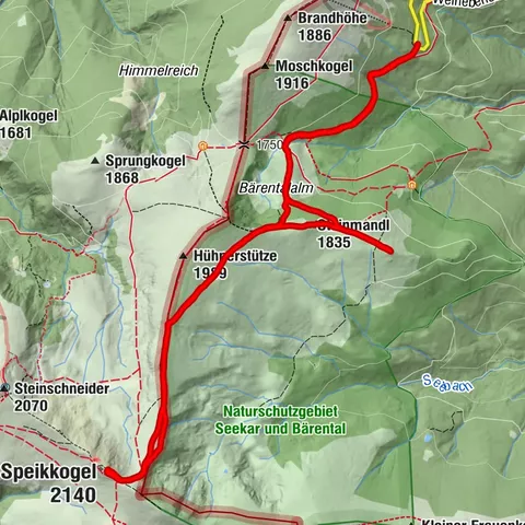 Bärntal, Seespitz, Speik, Steinmandl, Loskogel