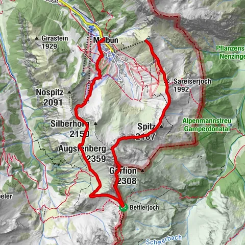 Sareis fürstin gina weg Augsterberg Pfälzerhütte Malbun