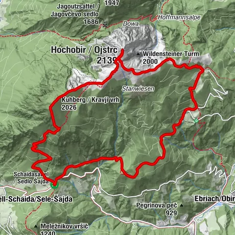 Hochobir vom Schaidasattel aus, Kärnten