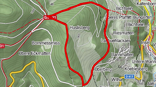 Spaziergang Ferme-Auberge Soultzermatt - Auf der Suche nach Bichtstein, dem Felsen der Bekenntnis