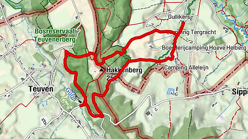 Rondje Bovenste Bos van Terziet naar Sinnich (B).