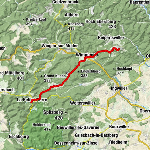 Durchquerung des Vogesengebirges - Etappe 04 - Lichtenberg - La Petite Pierre