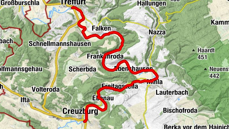 Werra Wasser Wandern 8: Creuzburg - Treffurt
