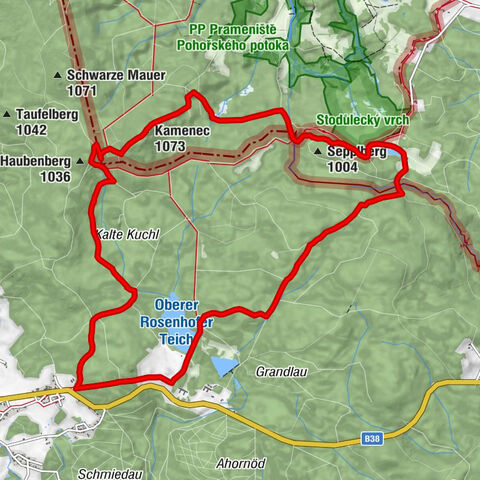 Kamenec (1.072m) - auf den höchsten Gipfel Südböhmens via Wilson Holz-Steig