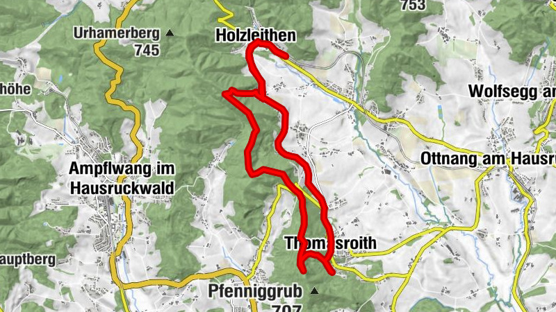 Holzleithen - Kohlenweg Thomasroith - Pettenfirsthütte - Holzleithen