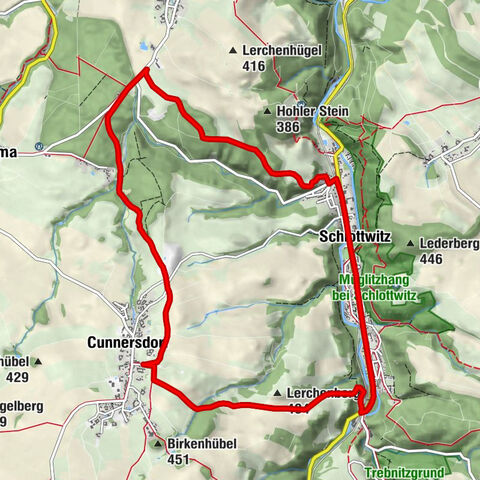 Auf der Apfelallee nach Schlottwitz und weiter zur Märchenwiese