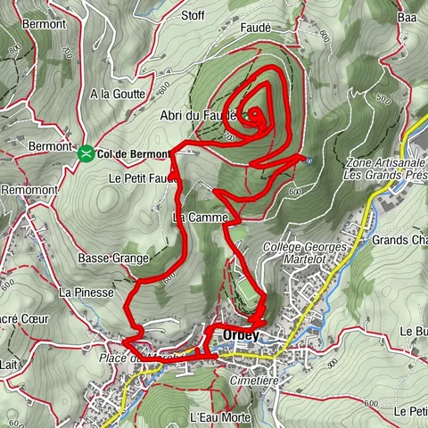 Wanderroute - die Tour du Faudé