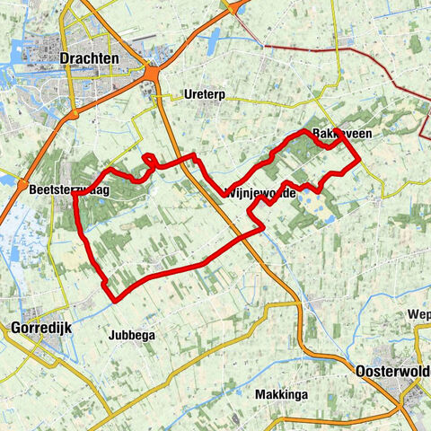 Beetsterzwaag- Bakkeveen - Wijnjewoude - Hemrik- Beetsterzwaag