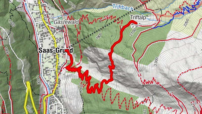 Schweizer Pfad Saas-Grund - Trift