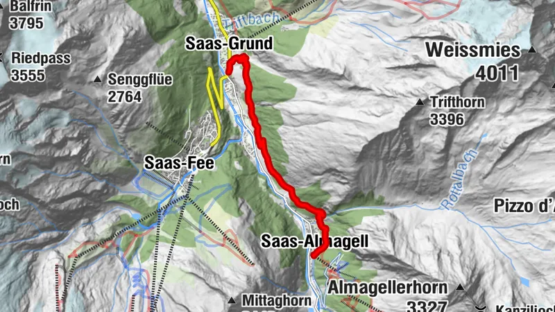 Suonenweg Saas-Almagell - Saas-Grund