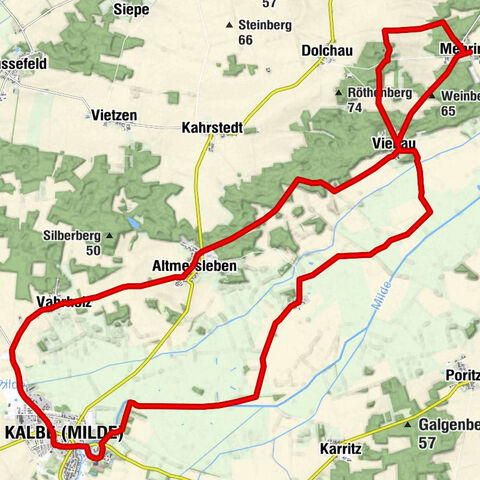Rund um Kalbe (Milde) - Eine Radtour zum Dolchauer Berg
