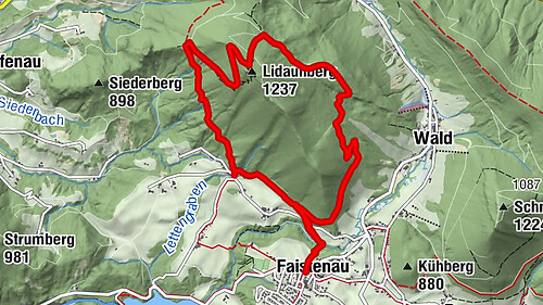 Bärenweg auf den Lidaun