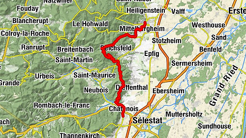 Überquerung der Vogesen - Barr - Châtenois