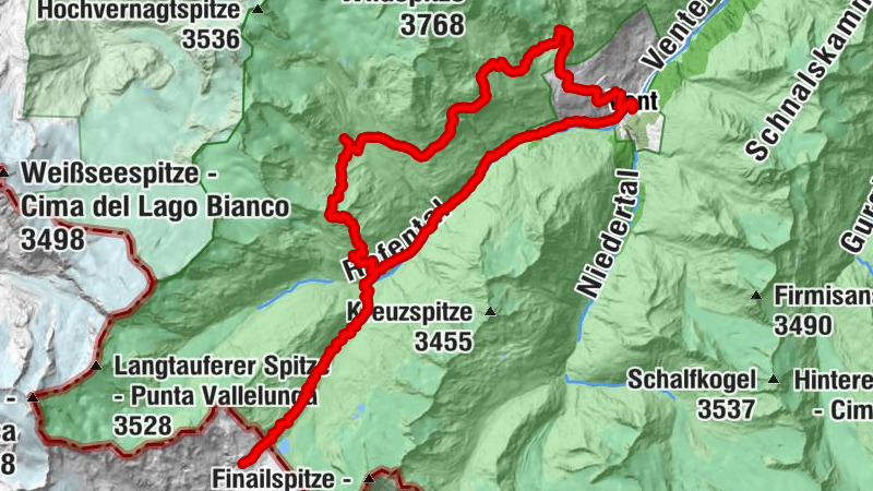 Vent-Wilder Mann-Vernagthütte-Guslarspitze-Schöne Aussicht-Vent