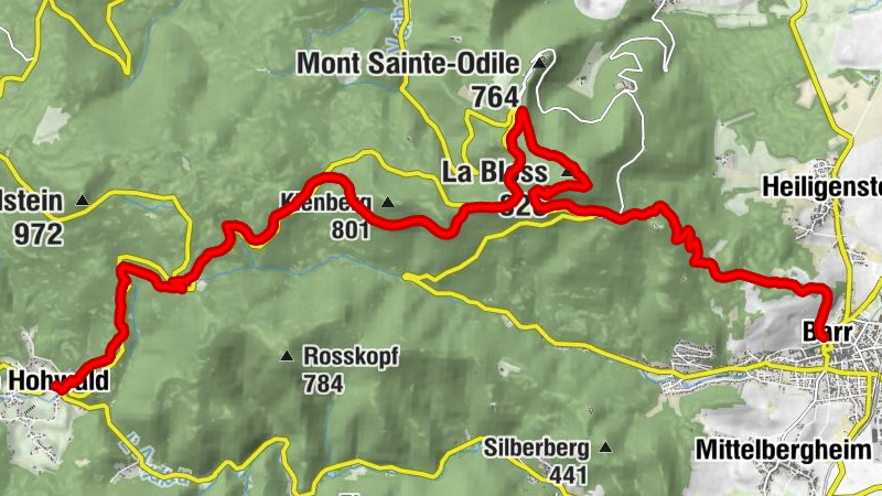 Überquerung der Vogesen - Le Hohwald - Barr