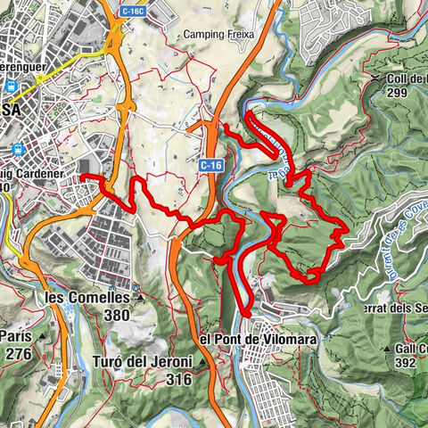 Manresa,Riu Llobregat, Riera de Mura, Mas Roviralta,Llobregat, Viladordis, Manresa