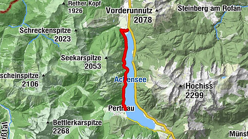 Wanderung Achenkirch Pertisau am Westufer des Achensees