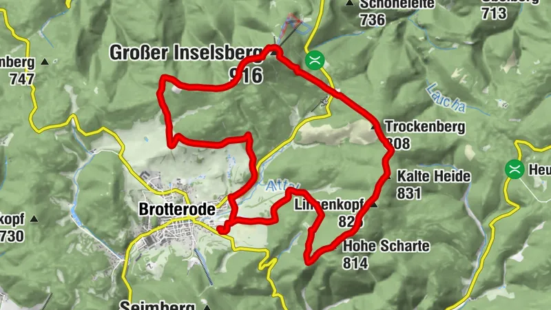 Rundwanderweg -"Gipfeltour Brotterode"-Brotterode - Thüringer Wald