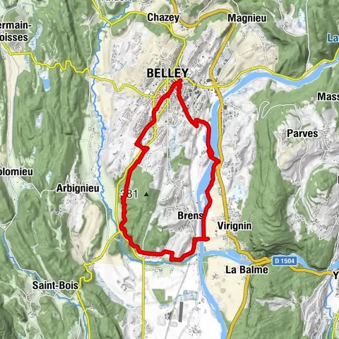 Mountainbike-Strecke 4 blau - Rothonne-Wald - FFC Ain Forestière