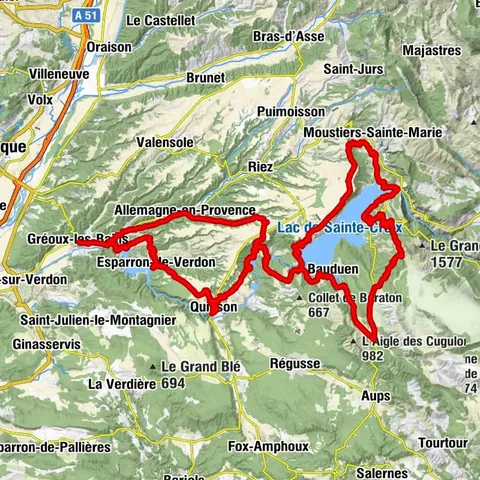 Mit dem Fahrrad entlang des Wassers und der einzigartigen Geschichte des Verdons