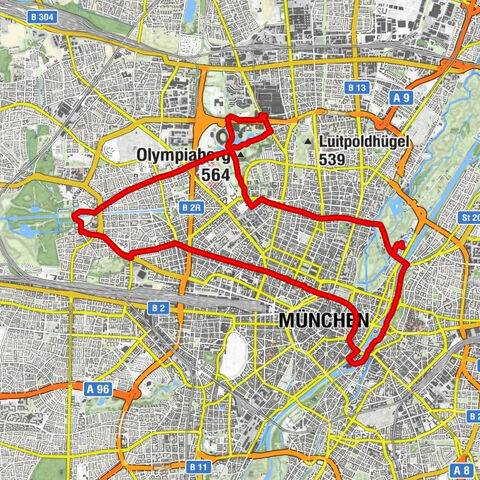 Sightseeing mit dem Rad durch München