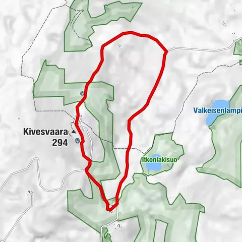 Kantolan Lenkki - Rundwanderweg, 6 km, Kivesvaara, Finnland