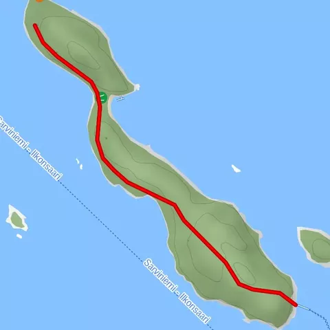 Geologischer Pfad auf der Insel Ilkonsaari