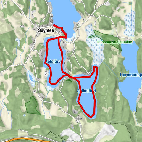 Paddelroute Arrajärvi-Selkojärvi