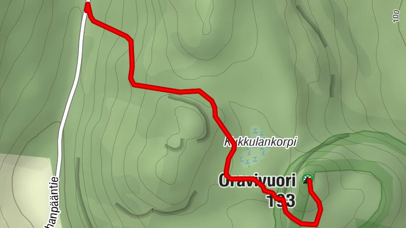 Oravivuori-Naturlehrpfad und Aussichtsturm, Korpilahti