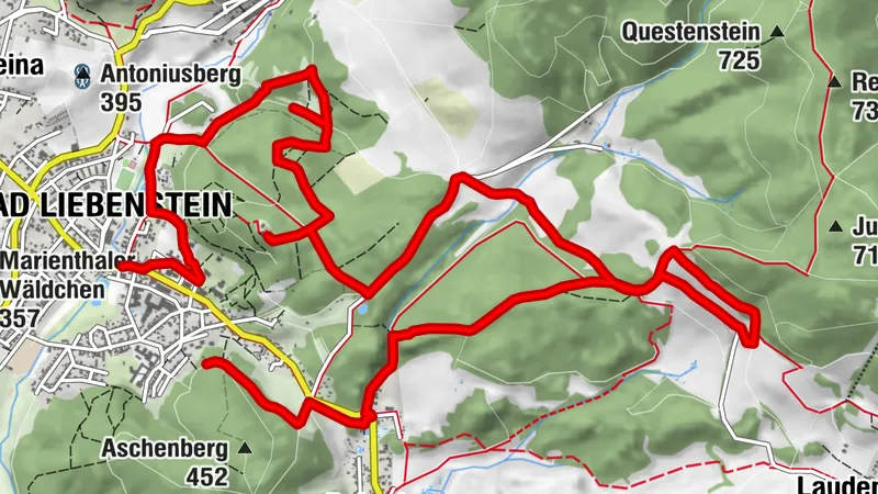 Geo Route 10 - "Naturlehrpfad" - Bad Liebenstein - Thüringer Wald