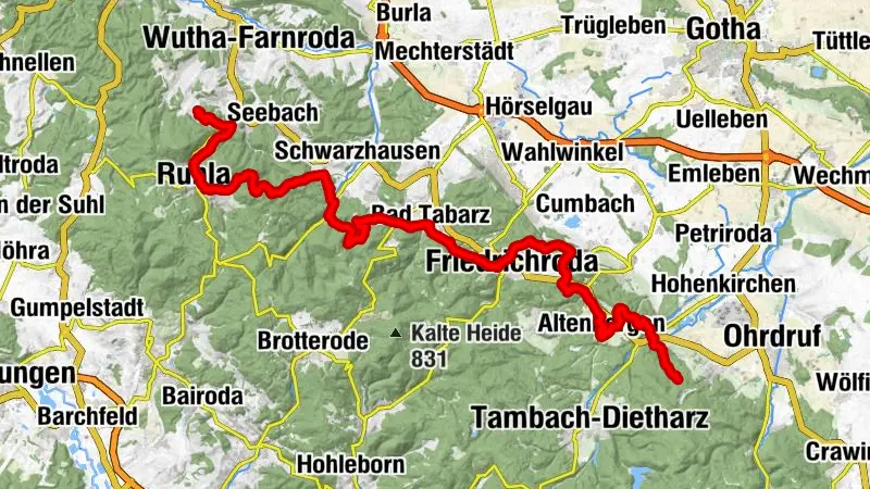GeoRoute 11 - "Thüringer Rohstoffpfad" - UNESCO Global Geopark Thüringen Inselsberg - Drei Gleichen