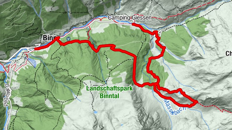 Durch den Landschaftspark Binntal: Imfeld–Mässersee–Binn