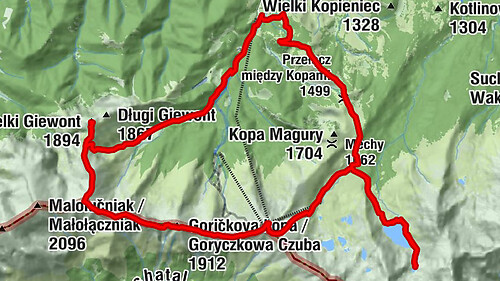 Via Kasprowy Wierch auf Giewont