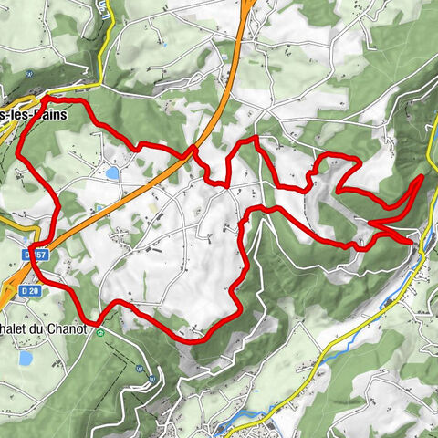 Der Wasserfall von Faymont von Plombières-les-Bains aus