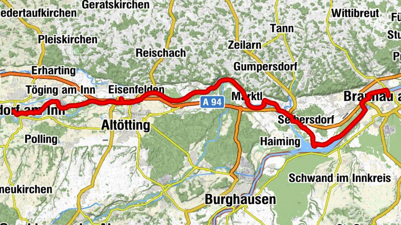 Mühldorfer Radlstern: Mühldorf-Braunau a. Inn