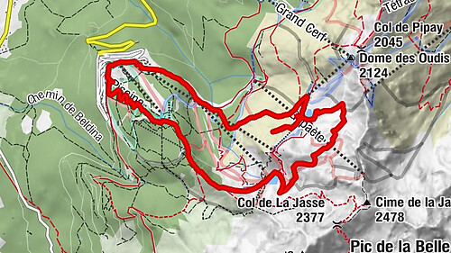 Tour dans les hauteurs de Prapoutel