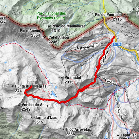 Pico de Anayet vom Parkplatz Portalet