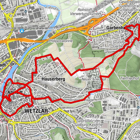 DVV 8/10 km- Permanenter Wetzlarer Wanderweg Goetheweg mit Grüngürtelweg