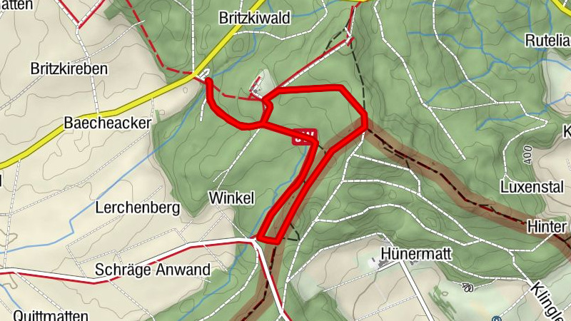 Der Weg der großen Bäume von Oltingue