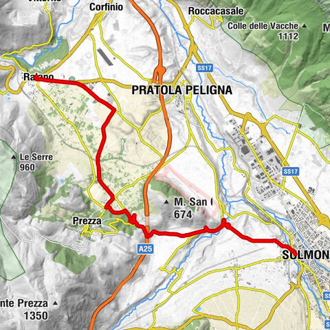 Erzengel Michael Weg, Etappe 11: Raiano - Sulmona