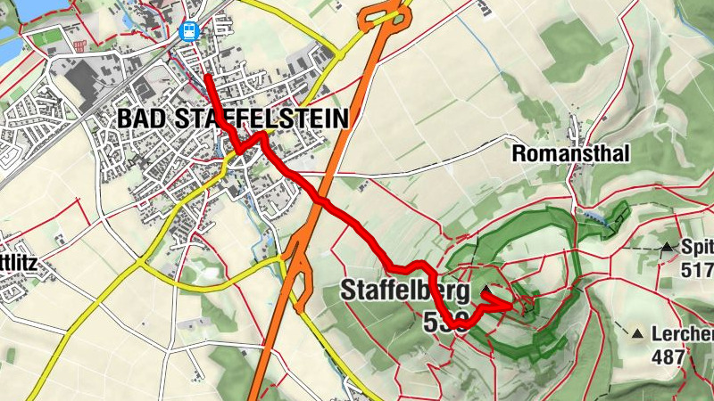 Von Staffelstein auf dem Staffelberg