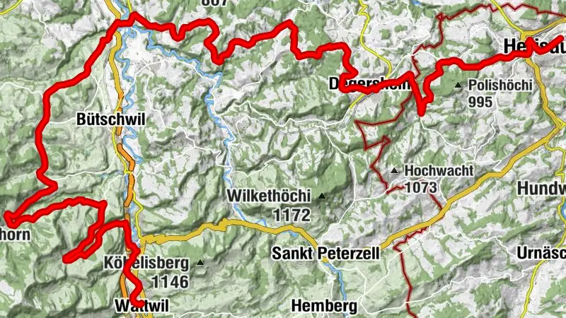 Herzroute Wattwil - Herisau